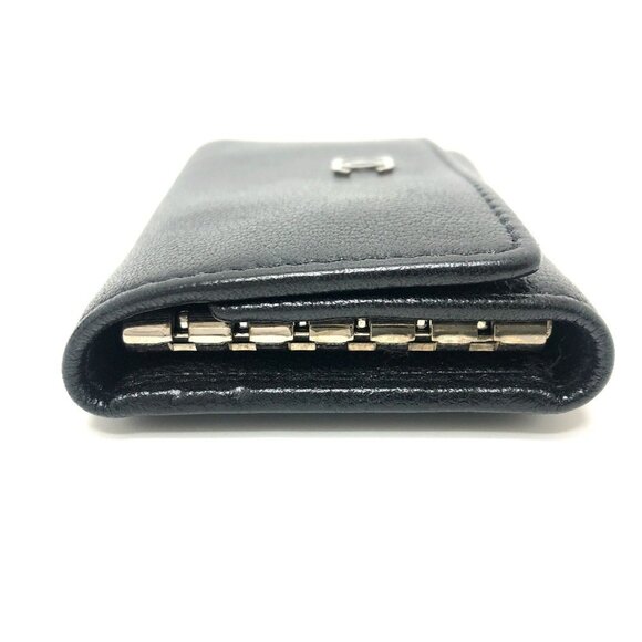 CHANEL Black Caviar Leather Logo Key Case - Picture 4 of 11